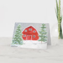 Search for red barn christmas cards Rustic