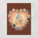 Search for cartoon family cards Illustration