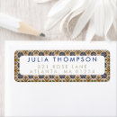 Search for retro floral return address labels Colourful