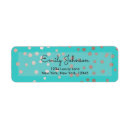 Search for rose gold confetti return address labels Pink