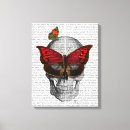 Search for skull canvas prints Flower leaves