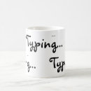 Search for typing mugs Text