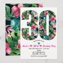 Search for luau 30th birthday invitations Hibiscus