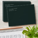 Search for emerald green envelopes Back flap