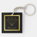 Search for gold diamond key rings Black