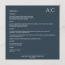 Search for navy blue wedding menus Sophisticated