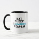 Search for shuttlecock mugs Badminton player