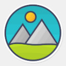 Search for mountain landscape stickers Travel