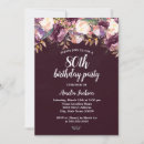 Search for purple 80th birthday invitations Watercolor