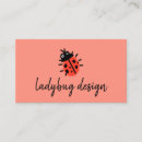 Search for ladybug business cards Red