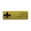 Search for fleur de lis return address labels New orleans