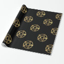 Search for pentagram wrapping paper Witch