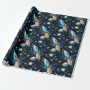 Search for space rocket kids wrapping paper Galaxy