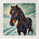 Search for horses and snow puzzles Animal