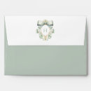 Search for monogrammed wedding envelopes Green