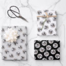 Search for french bulldog wrapping paper Black and white