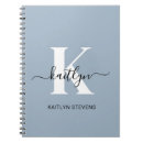 Search for blue notebooks Script typography