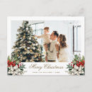 Search for watercolor greenery christmas cards Poinsettia