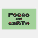 Search for peace earth stickers Red