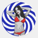 Search for girl in bikini stickers Vintage
