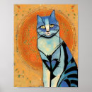 Search for abstract cat posters Blue