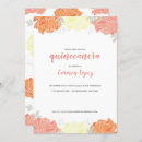 Search for orange quinceanera invitations Floral
