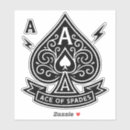 Search for poker night stickers Ace of spades