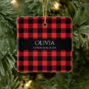 Search for red and black plaid christmas tree decorations Cute
