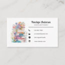 Search for book business cards Watercolor
