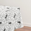 Search for black cat tablecloths Black and white