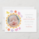 Search for floral birth announcement cards Girl