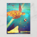 Search for turtle painting postcards Fish