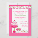 Search for sweets and treats birthday invitations Girls