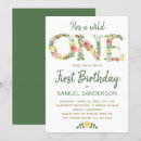 Search for floral 1st birthday invitations Summer