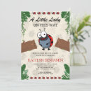 Search for little lady baby shower invitations Red
