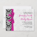 Search for hot pink wedding invitations Black and white