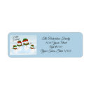 Search for happy snowman return address labels Blue