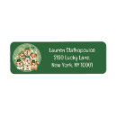 Search for cute st patricks day return address labels Four leaf clover