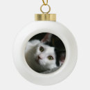 Search for black and white cat christmas tree decorations Green