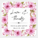 Search for pink cherry blossom wedding stickers Sakura