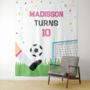 Search for soccer birthday banners Girl