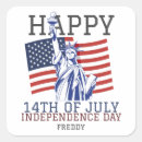 Search for independence day square stickers Party