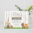 Search for teepee baby shower invitations Camping