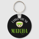Search for green tea key rings Kawaii