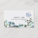 Search for blue butterfly business cards Salon