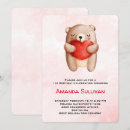 Search for bear with heart invitations Watercolor