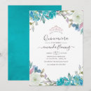 Search for turquoise blue quinceanera invitations Elegant