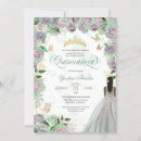Search for green and black quinceanera invitations Elegant