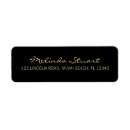 Search for black gold wedding return address labels Modern