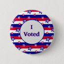 Search for stripes on white badges Red white and blue
